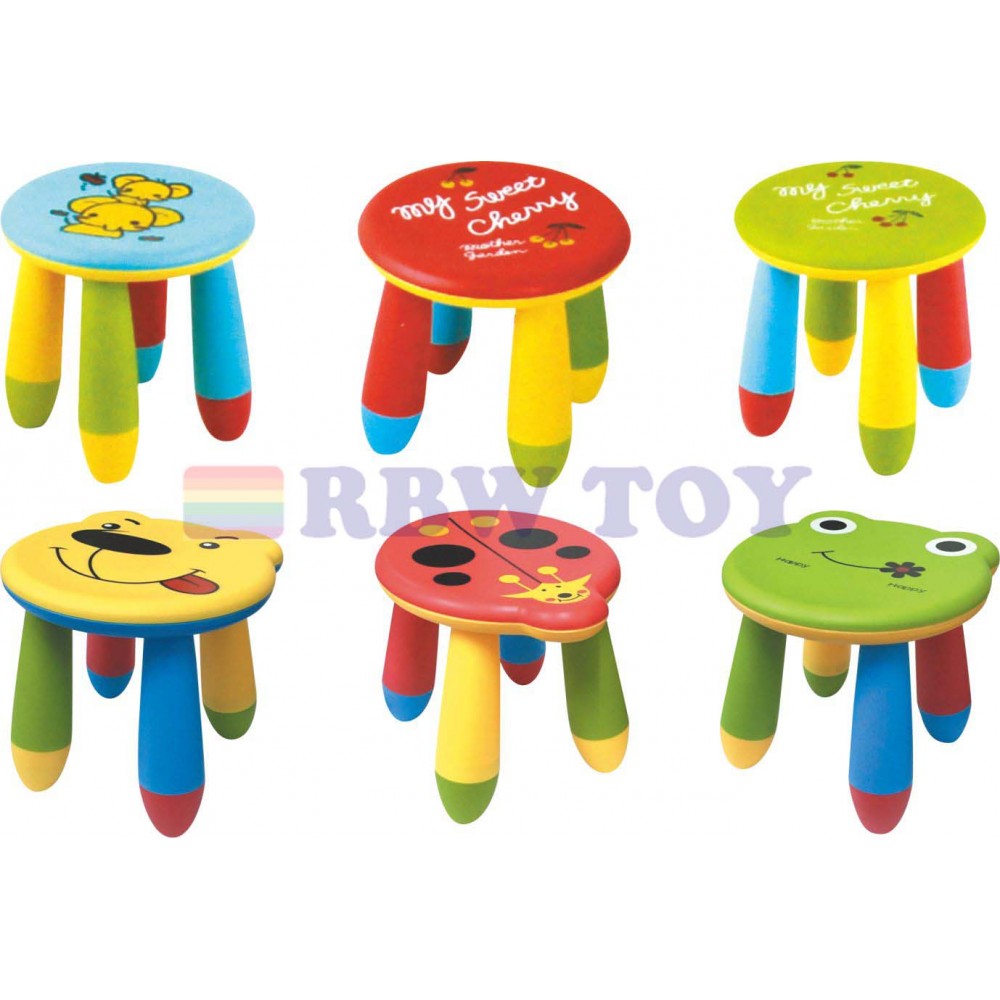 Kids Plastic study Stool multi Color multi design RW-17112S