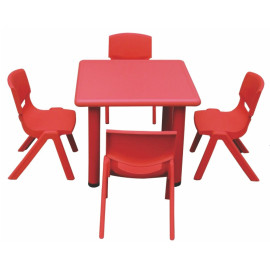 Kids heavy duty plastic table square shape with iorn legs RW-17118 Kids heavy duty plastic table square shape with iorn legs RW-17118