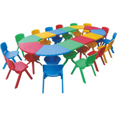 Kids multi colour plastic table set round shape RW-17128 Kids multi colour plastic table set round shape RW-17128