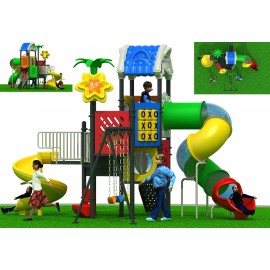 Children Slide and swing outdoor playground set RW-11016