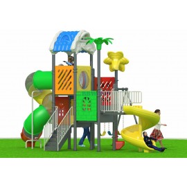 Children Slide and swing outdoor playground set RW-11016