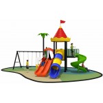 Kids colourful outdoor playground slides equipment RW-11028