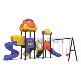 Outdoor Play centre Car shape toys slides and swing RW-11030