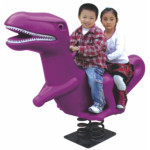 Kids rocking dinosaur spring rider purple colour RW-15202