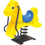 Rocking spring horse rider yellow colour RW-15213