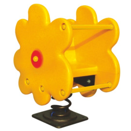 Kids Spring Rider Flower shape yellow colour RW-15219