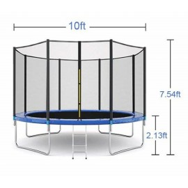 RBWTOYS 10ft Trampoline High Quality for Kids With Safety Enclosure Equipment RW-10066 Size 10 Feet