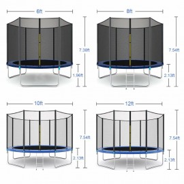 RBWTOYS 12ft Trampoline High Quality for Kids With Safety Enclosure Equipment RW-10066 Size 12 Feet