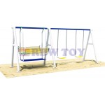 Children Gardens Swing Set 2 seat and 1 swing chair RW-13107