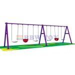 Kids Outdoor Swing set 6 seats outdoor play RW-13111