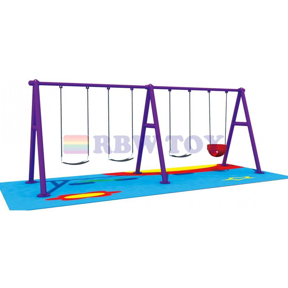 Kids Outdoor Swing set 4 seats outdoor play RW-13113