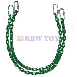 Heavy Duty Plastic Coated Chain for swing Green Color RW-13135G