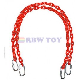 Heavy Duty Plastic Coated Chain for swing Red Color RW-13135R