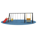 Kids outdoor swing slide and Happy family chair RW-13147