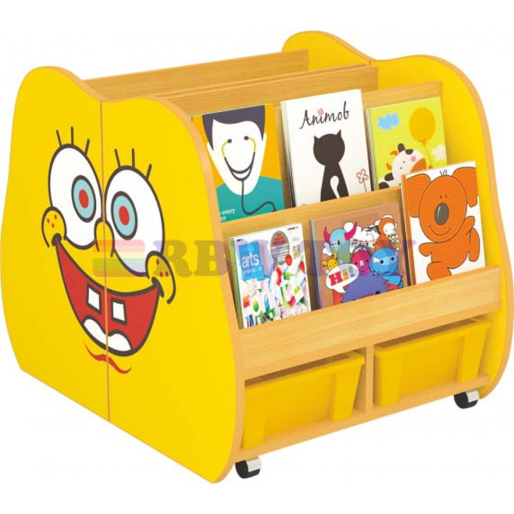 RBWTOY Cartoon Shape movable multi Wooden Books and toy Organizer RW-17511