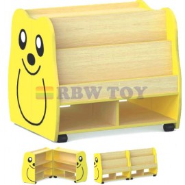 RBWTOY Cartoon Shape movable multi Wooden Books and toy Organizer RW-17511