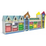 Wooden Cabinet multi toys with drawer RW-17516