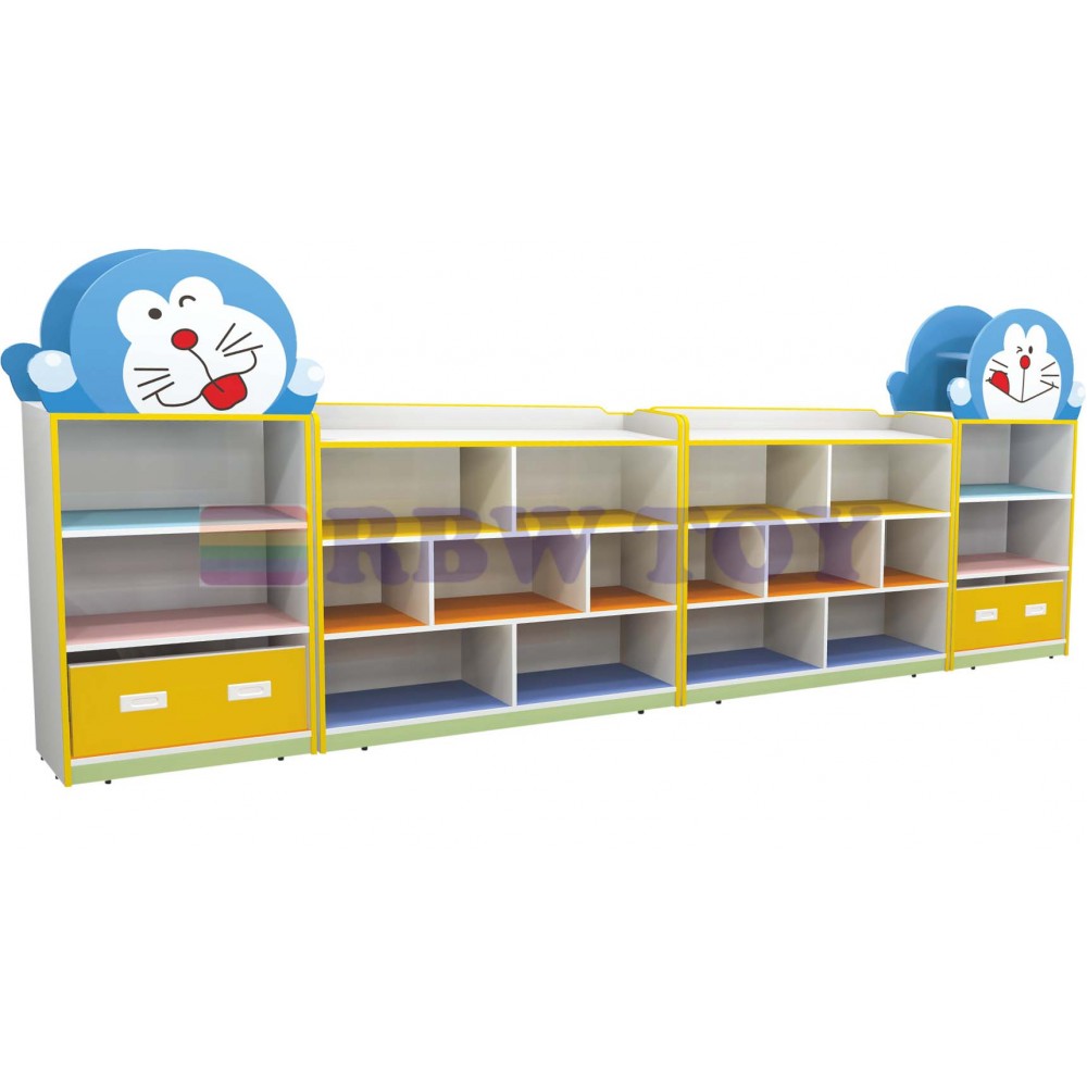 Doraemon shape wooden book shelf cabinet RW-17518