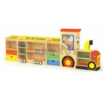 Bob Train Shape Multi Purpose Wooden Book Cabinet RW-17520