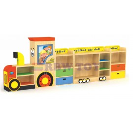 Bob Train Shape Multi Purpose Wooden Book Cabinet RW-17520