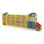 Tour bus shape wooden book shelf cabinet RW-17521