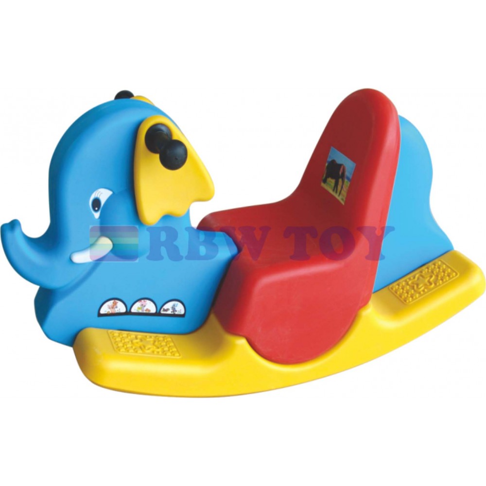 Elephent shape rocking seesaw multicolour RW-16367