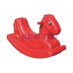 Kids plastic rocking horse shape seesaw red colour RW-16370