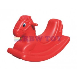 Kids plastic rocking horse shape seesaw red colour RW-16370