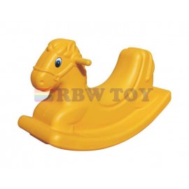 Kids plastic rocking horse shape seesaw yellow colour RW-16371