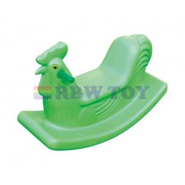 Kids plastic rocking cock shape seesaw green colour RW-16372