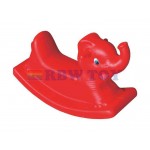 Kids plastic rocking elephent shape seesaw red  colour RW-16373