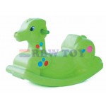 Kids plastic rocking deer shape seesaw green colour RW-16375