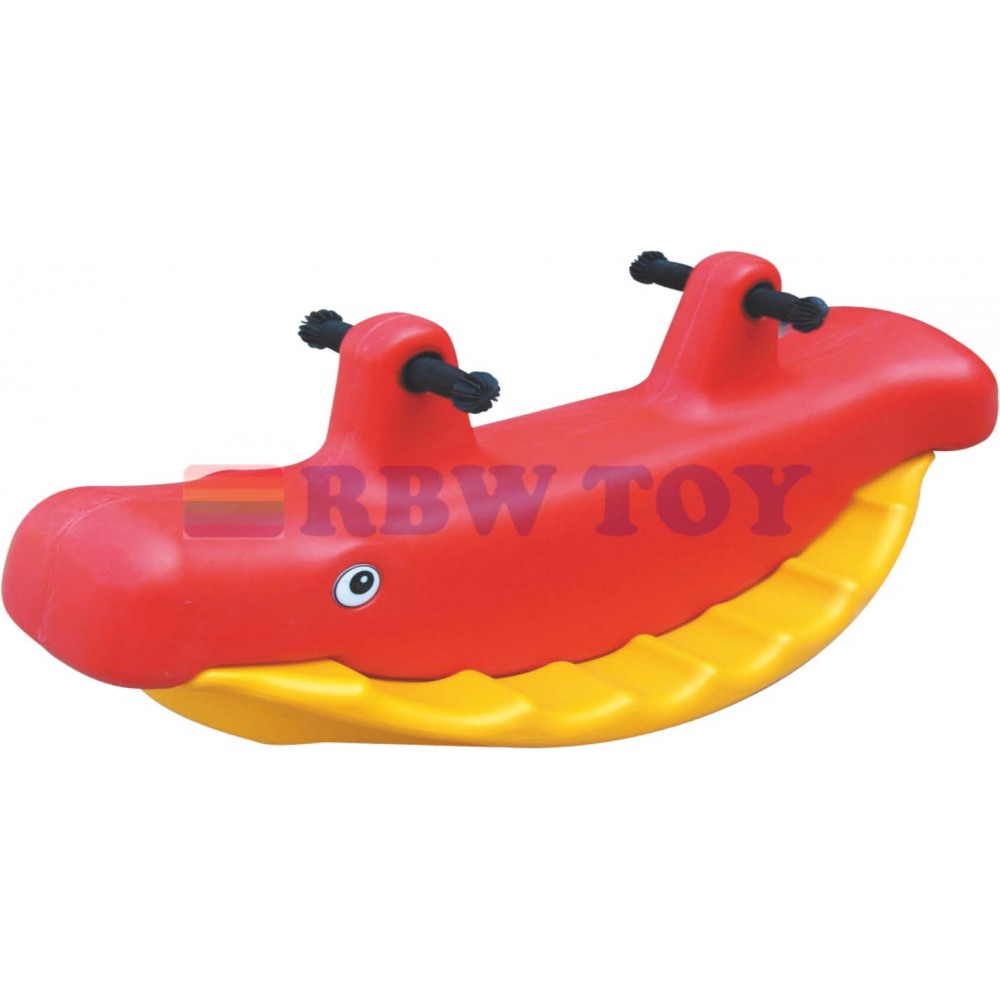 Whale shape rocking seesaw 2 seat for kids RW-16381