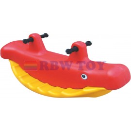 Whale shape rocking seesaw 2 seat for kids RW-16381