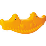 Cow shape rocking seesaw 2 seat for kids yellow colour RW-16383