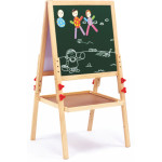 2 in 1 Kids wood white and black board RW-16608