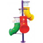 3 in 1 Basket ball Iron stand outdoor play RW-16618